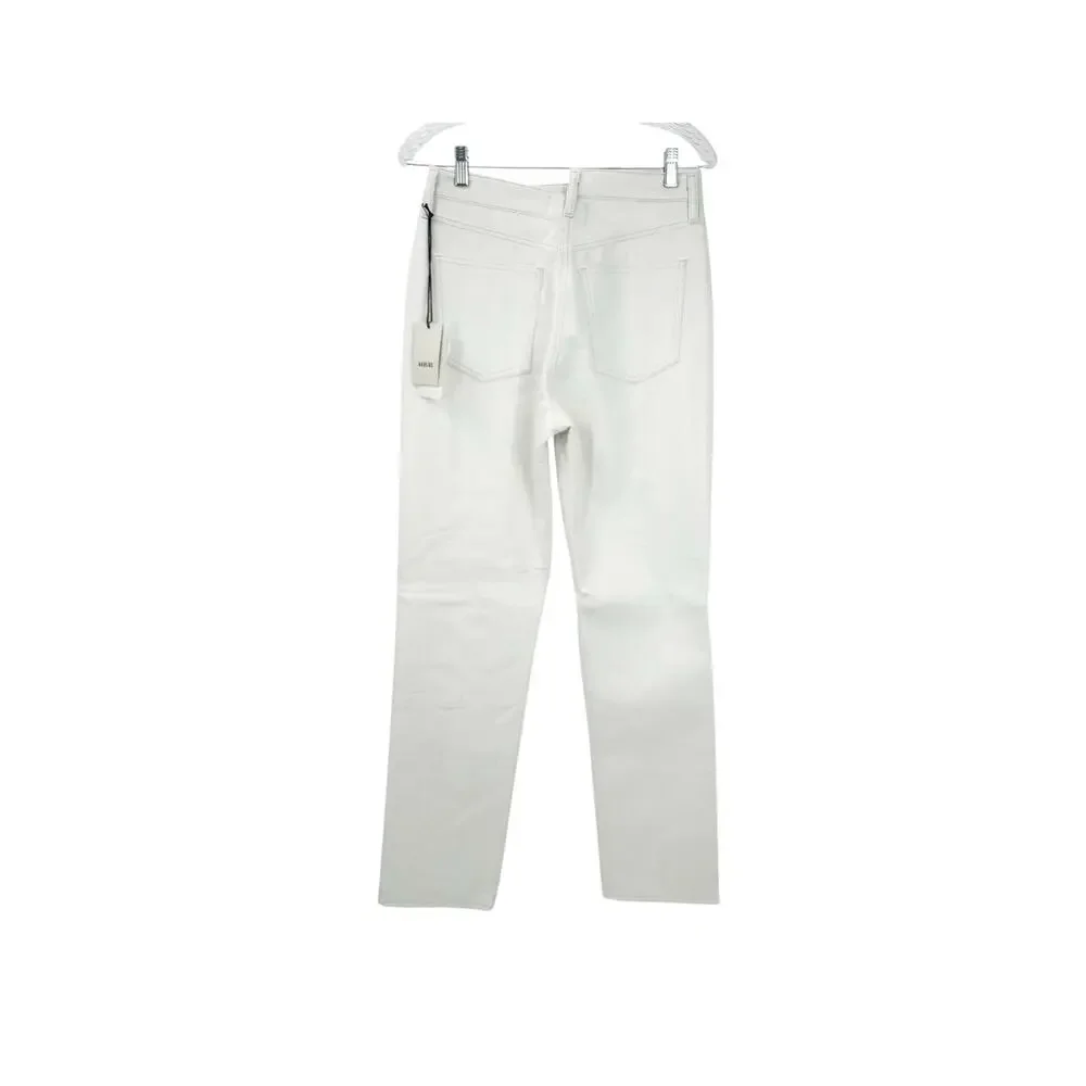 Agolde A9082-1285 Recycled Leather Criss Cross Straight Lace White Size 26 NWT - Picture 13 of 13
